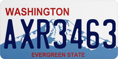 WA license plate AXR3463