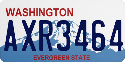 WA license plate AXR3464