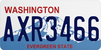 WA license plate AXR3466