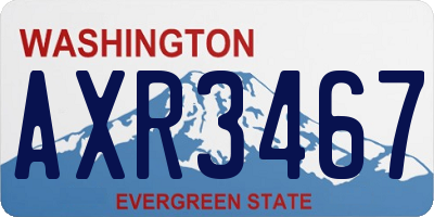 WA license plate AXR3467