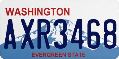 WA license plate AXR3468