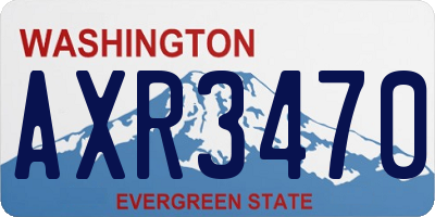 WA license plate AXR3470