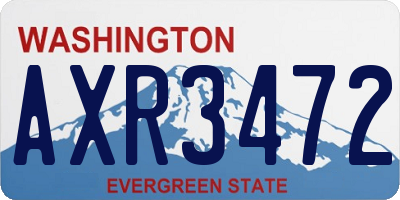 WA license plate AXR3472