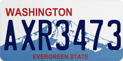 WA license plate AXR3473