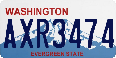 WA license plate AXR3474