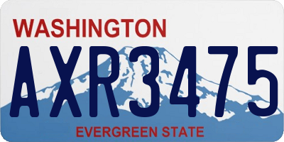 WA license plate AXR3475