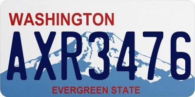 WA license plate AXR3476