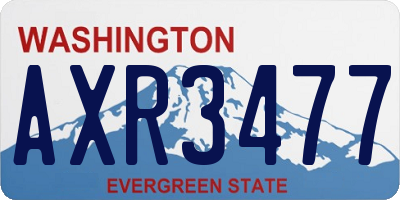 WA license plate AXR3477
