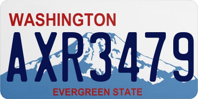 WA license plate AXR3479