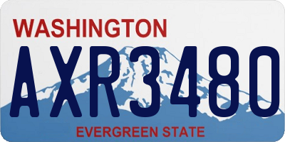 WA license plate AXR3480