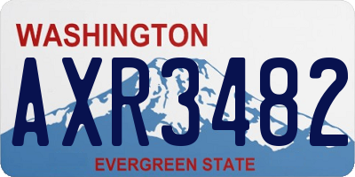 WA license plate AXR3482