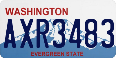 WA license plate AXR3483