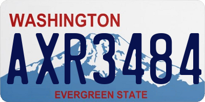 WA license plate AXR3484