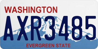 WA license plate AXR3485