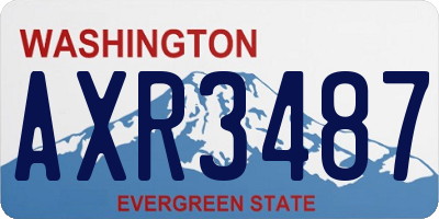 WA license plate AXR3487