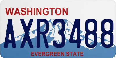 WA license plate AXR3488