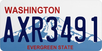 WA license plate AXR3491