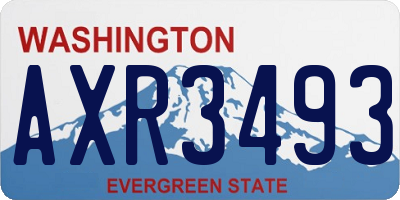 WA license plate AXR3493