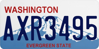 WA license plate AXR3495