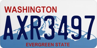 WA license plate AXR3497