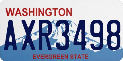 WA license plate AXR3498