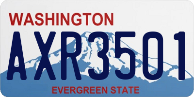 WA license plate AXR3501