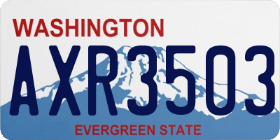 WA license plate AXR3503