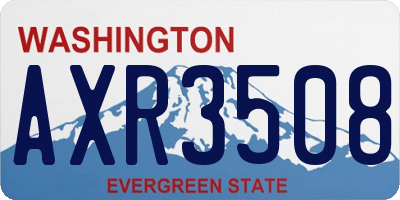 WA license plate AXR3508