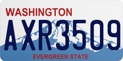 WA license plate AXR3509