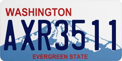 WA license plate AXR3511