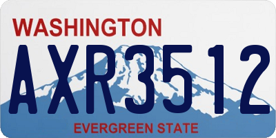 WA license plate AXR3512