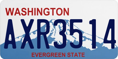 WA license plate AXR3514