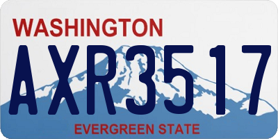 WA license plate AXR3517
