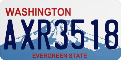 WA license plate AXR3518