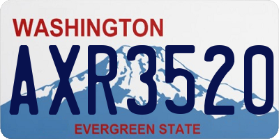 WA license plate AXR3520