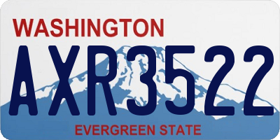 WA license plate AXR3522