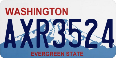 WA license plate AXR3524