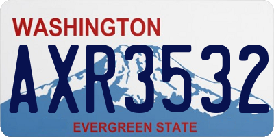 WA license plate AXR3532