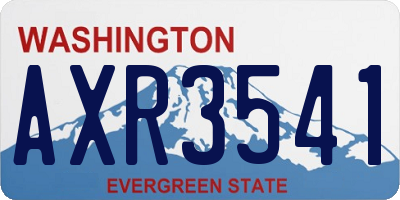 WA license plate AXR3541