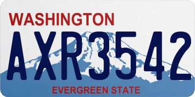 WA license plate AXR3542