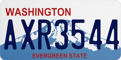 WA license plate AXR3544