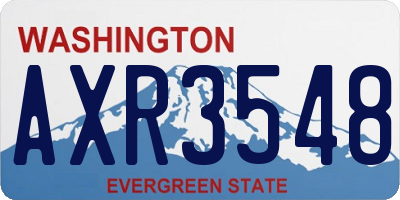 WA license plate AXR3548