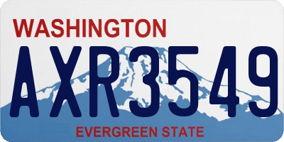 WA license plate AXR3549
