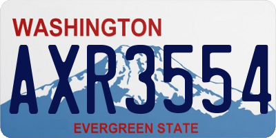 WA license plate AXR3554