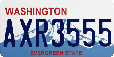 WA license plate AXR3555