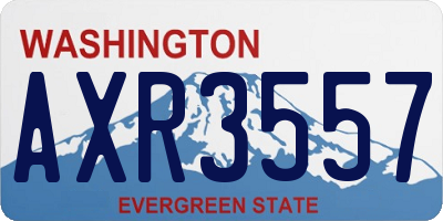 WA license plate AXR3557