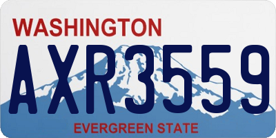 WA license plate AXR3559