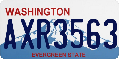 WA license plate AXR3563