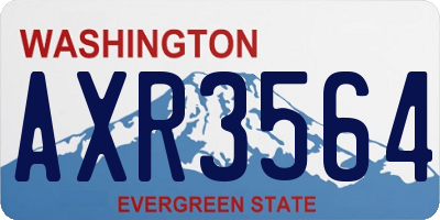 WA license plate AXR3564