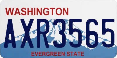 WA license plate AXR3565